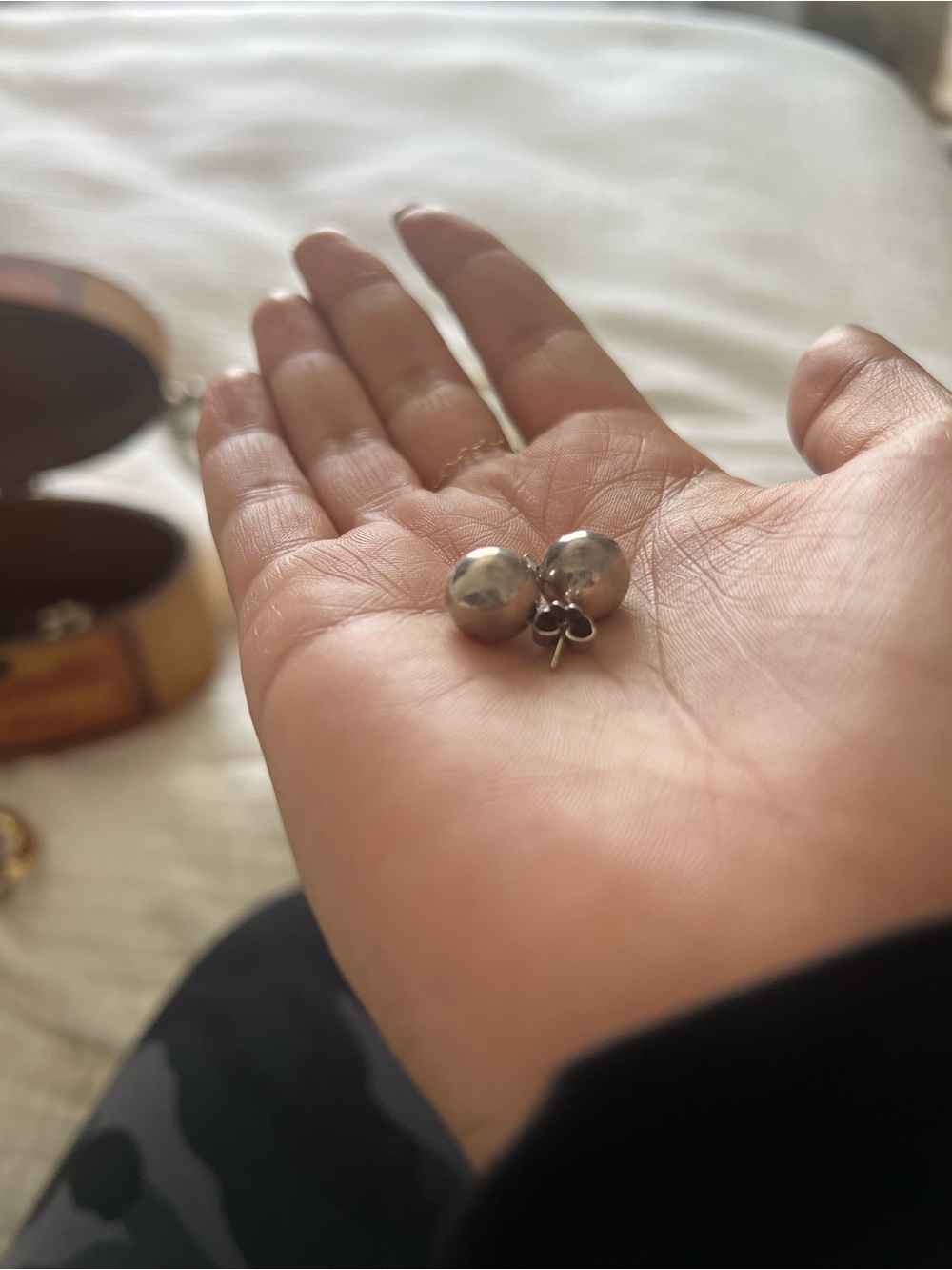 Tiffany & Co. Polished Silver Ball Stud Earrings